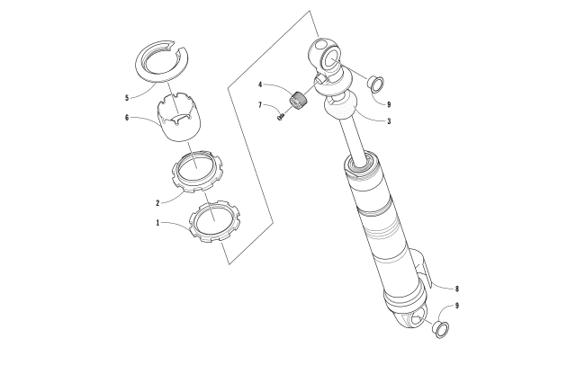 Parts Diagram for Arctic Cat 2017 ZR 8000 SNO PRO ES 137 SNOWMOBILE FRONT SUSPENSION SHOCK ABSORBER