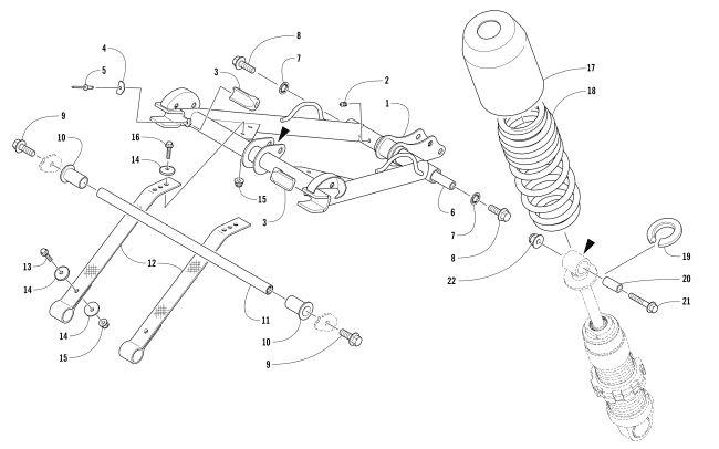 Parts Diagram for Arctic Cat 2017 ZR 8000 EL TIGRE ES 129 SNOWMOBILE REAR SUSPENSION FRONT ARM ASSEMBLY