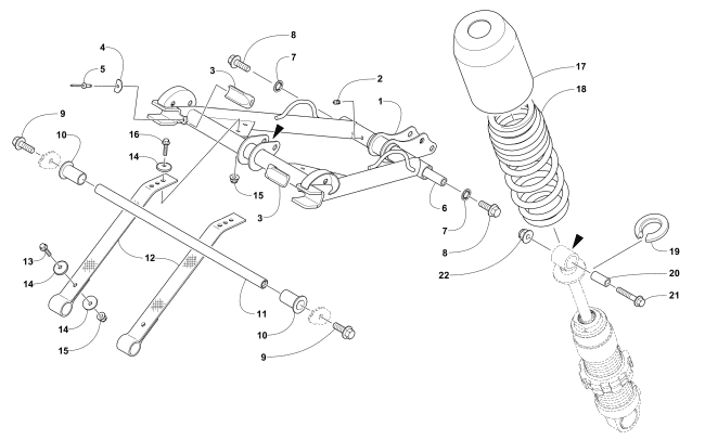 Parts Diagram for Arctic Cat 2017 ZR 8000 LXR ES 129 SNOWMOBILE REAR SUSPENSION FRONT ARM ASSEMBLY