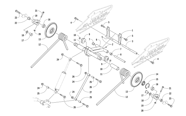 Parts Diagram for Arctic Cat 2017 ZR 6000 SNO PRO ES 129 SNOWMOBILE REAR SUSPENSION REAR ARM ASSEMBLY