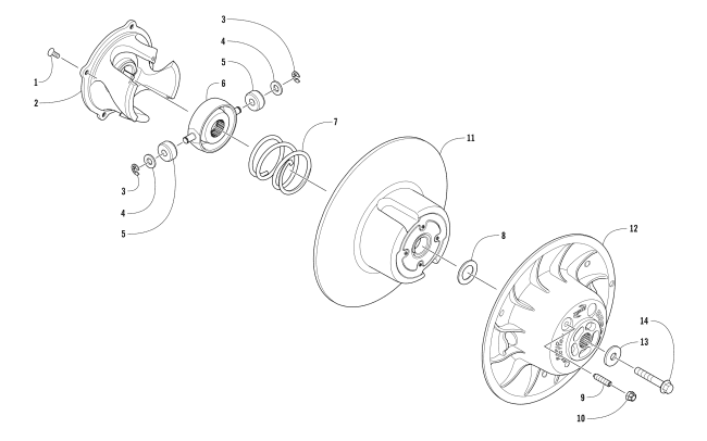 Parts Diagram for Arctic Cat 2017 PANTERA 7000 LTD SNOWMOBILE DRIVEN CLUTCH