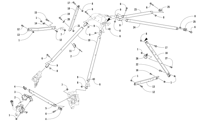 Parts Diagram for Arctic Cat 2017 M 8000 LTD 162 (3.0) SNOWMOBILE STEERING SUPPORT ASSEMBLY