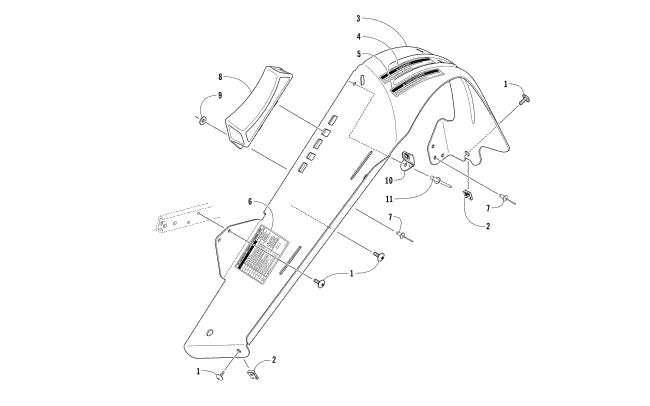 Parts Diagram for Arctic Cat 2017 M 8000 SE ES 153 SNOWMOBILE BELT GUARD ASSEMBLY