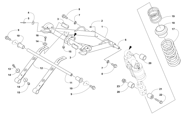 Parts Diagram for Arctic Cat 2017 ZR 8000 RR ES 137 SNOWMOBILE REAR SUSPENSION FRONT ARM ASSEMBLY