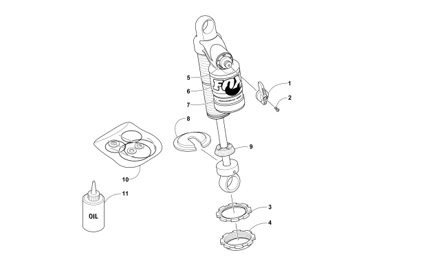 Parts Diagram for Arctic Cat 2017 ZR 9000 RR 129 SNOWMOBILE REAR SUSPENSION FRONT ARM SHOCK ABSORBER