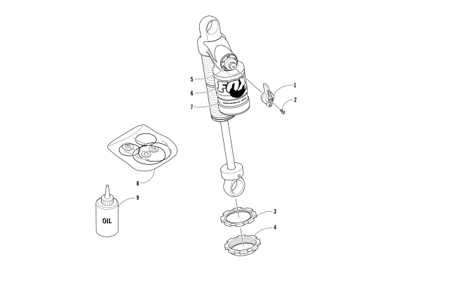 Parts Diagram for Arctic Cat 2017 ZR 9000 RR 129 SNOWMOBILE REAR SUSPENSION FRONT ARM SHOCK ABSORBER
