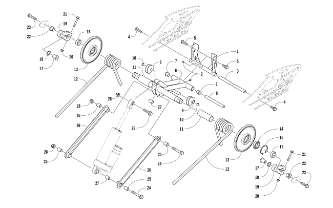Parts Diagram for Arctic Cat 2017 ZR 6000 RR ES 137 EARLY BUILD SNOWMOBILE REAR SUSPENSION REAR ARM ASSEMBLY