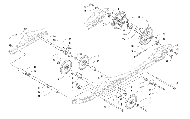 Parts Diagram for Arctic Cat 2017 XF 6000 CROSS COUNTRY LTD ES 137 EARLY BUILD SNOWMOBILE IDLER WHEEL ASSEMBLY