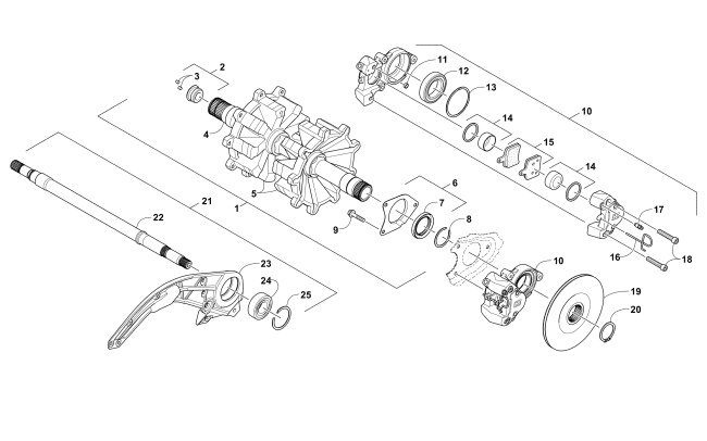 Parts Diagram for Arctic Cat 2018 XF 9000 CROSS COUNTRY LTD 137 SNOWMOBILE DRIVE TRAIN SHAFTS AND BRAKE ASSEMBLIES