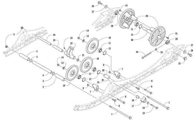 Parts Diagram for Arctic Cat 2017 ZR 6000 LTD ES 137 SNOWMOBILE IDLER WHEEL ASSEMBLY