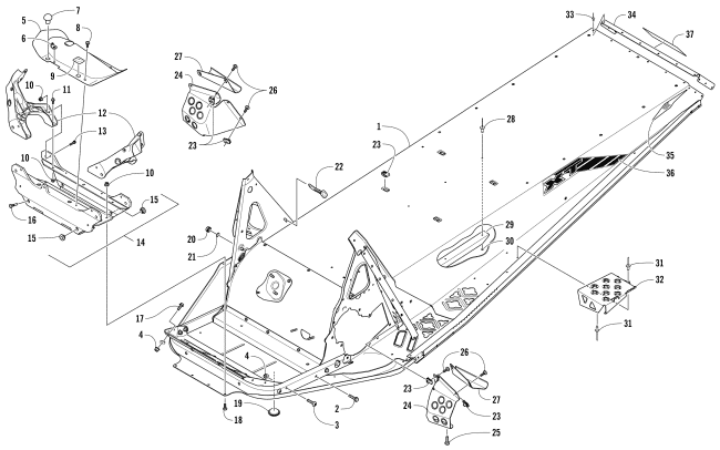 Parts Diagram for Arctic Cat 2017 BEARCAT 2000 XT SNOWMOBILE CHASSIS ASSEMBLY