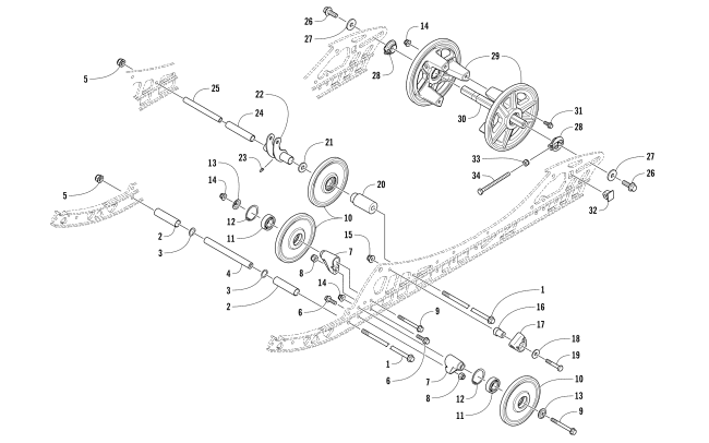Parts Diagram for Arctic Cat 2017 ZR 5000 LXR 137 SNOWMOBILE IDLER WHEEL ASSEMBLY
