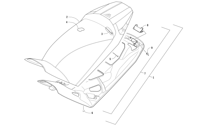 Parts Diagram for Arctic Cat 2017 ZR 7000 LXR 129 SNOWMOBILE SEAT ASSEMBLY