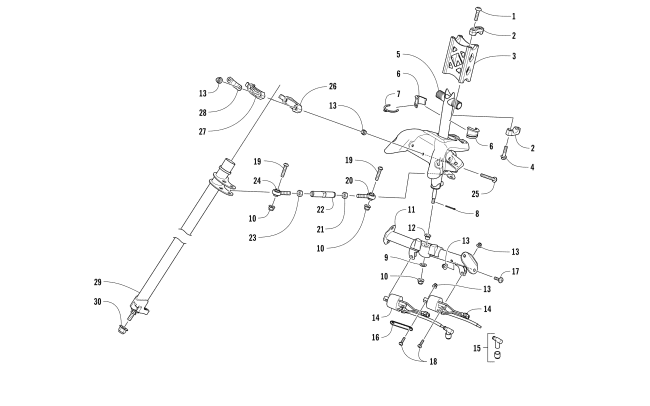 Parts Diagram for Arctic Cat 2017 M 6000 SE ES 141 SNOWMOBILE STEERING POST ASSEMBLY