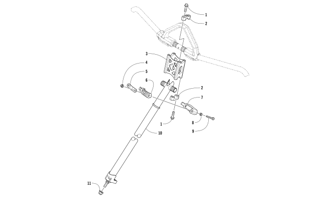 Parts Diagram for Arctic Cat 2017 XF 6000 CROSSTREK ES 137 SNOWMOBILE STEERING POST ASSEMBLY