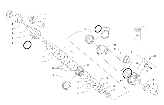 Parts Diagram for Arctic Cat 2017 ZR 7000 SNO PRO 137 SNOWMOBILE REAR SUSPENSION REAR ARM SHOCK ABSORBER