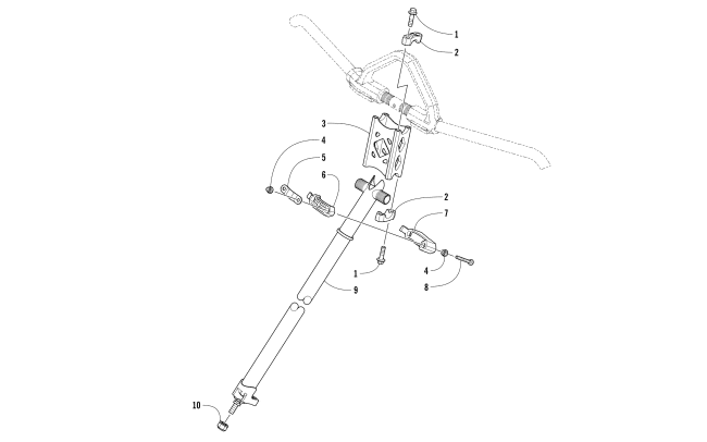 Parts Diagram for Arctic Cat 2018 XF 7000 CROSSTOUR SNOWMOBILE STEERING POST ASSEMBLY