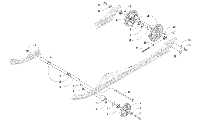Parts Diagram for Arctic Cat 2017 XF 8000 HIGH COUNTRY 141 SNOWMOBILE IDLER WHEEL ASSEMBLY