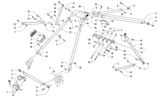 Parts Diagram for Arctic Cat 2017 ZR 8000 LXR ES 137 SNOWMOBILE STEERING SUPPORT ASSEMBLY