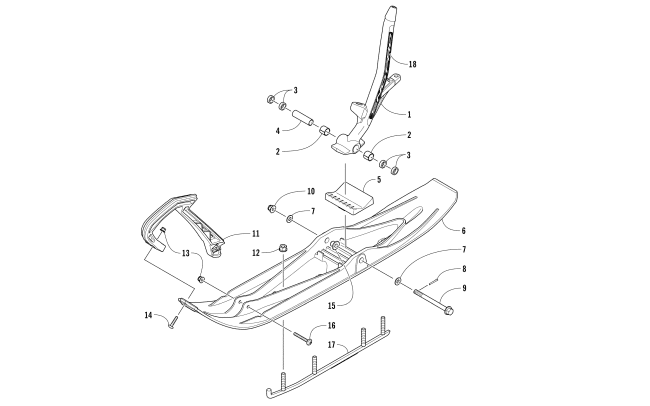 Parts Diagram for Arctic Cat 2017 M 8000 SNO PRO ES 153 SNOWMOBILE SKI AND SPINDLE ASSEMBLY