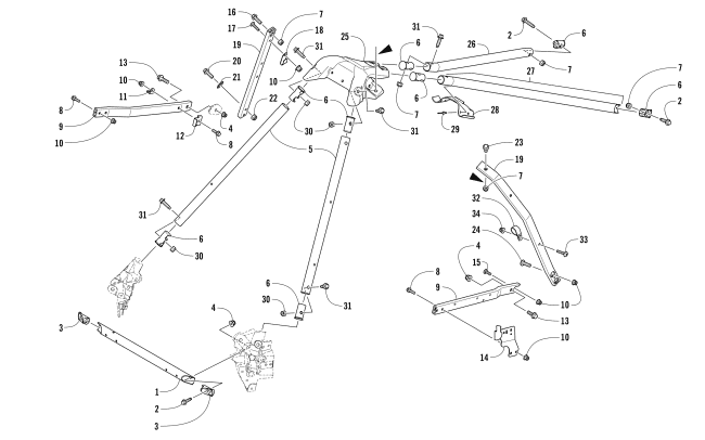 Parts Diagram for Arctic Cat 2017 ZR 5000 LXR 137 SNOWMOBILE STEERING SUPPORT ASSEMBLY