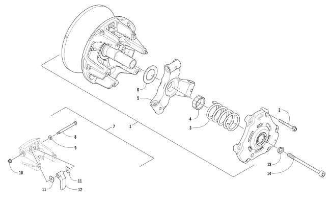 Parts Diagram for Arctic Cat 2017 ZR 5000 LXR 137 SNOWMOBILE DRIVE CLUTCH
