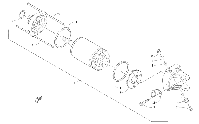 Parts Diagram for Arctic Cat 2017 XF 9000 CROSSTREK 137 SNOWMOBILE STARTER MOTOR ASSEMBLY