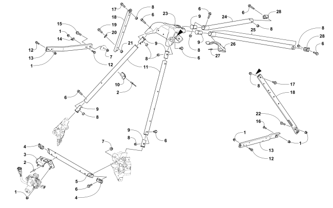 Parts Diagram for Arctic Cat 2017 XF 8000 HIGH COUNTRY 141 SNOWMOBILE STEERING SUPPORT ASSEMBLY