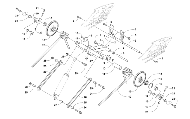 Parts Diagram for Arctic Cat 2017 ZR 5000 LXR 137 SNOWMOBILE REAR SUSPENSION REAR ARM ASSEMBLY