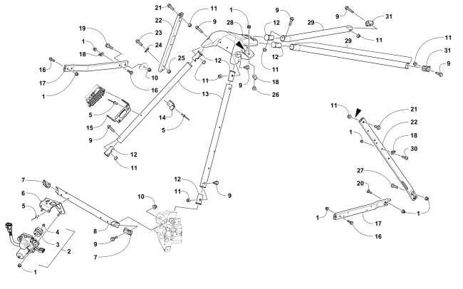 Parts Diagram for Arctic Cat 2017 M 6000 SNO PRO 153 SNOWMOBILE STEERING SUPPORT ASSEMBLY