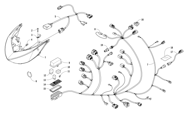 Parts Diagram for Arctic Cat 2017 XF 9000 HIGH COUNTRY LTD 153 2.2 SNOWMOBILE HEADLIGHT AND WIRING ASSEMBLIES