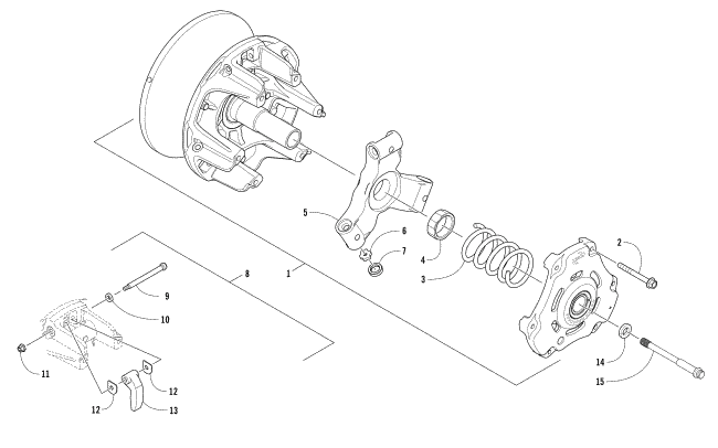 Parts Diagram for Arctic Cat 2017 ZR 9000 RR 129 SNOWMOBILE DRIVE CLUTCH
