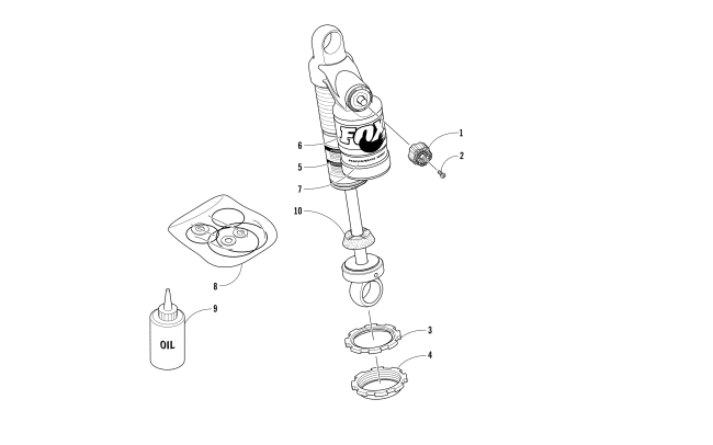 Parts Diagram for Arctic Cat 2017 ZR 6000 R XC SNOWMOBILE REAR SUSPENSION FRONT ARM SHOCK ABSORBER