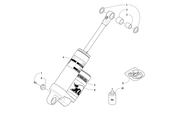 Parts Diagram for Arctic Cat 2017 ZR 6000 R XC SNOWMOBILE REAR SUSPENSION REAR ARM SHOCK ABSORBER