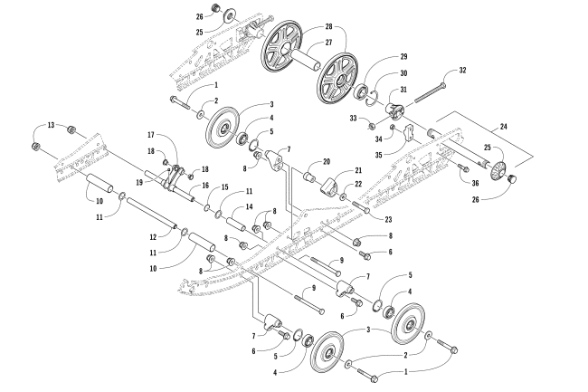 Parts Diagram for Arctic Cat 2017 ZR 6000 R XC SNOWMOBILE IDLER WHEEL ASSEMBLY