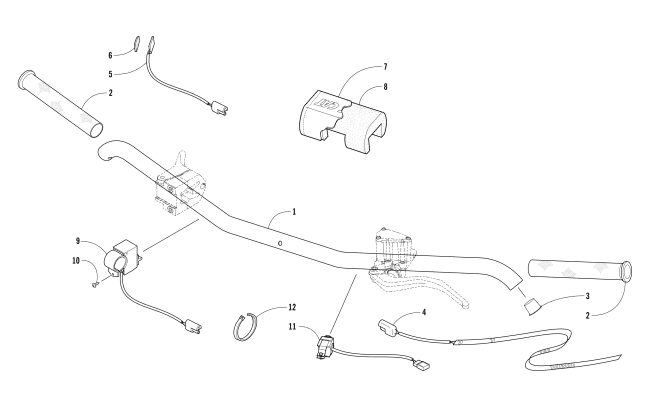 Parts Diagram for Arctic Cat 2017 ZR 6000 R SX SNOWMOBILE HANDLEBAR ASSEMBLY