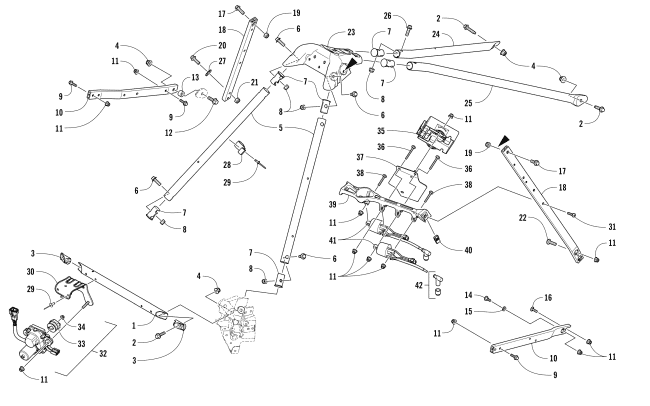 Parts Diagram for Arctic Cat 2017 ZR 6000 R SX SNOWMOBILE STEERING SUPPORT ASSEMBLY