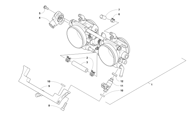 Parts Diagram for Arctic Cat 2017 ZR 6000 R SX SNOWMOBILE THROTTLE BODY ASSEMBLY