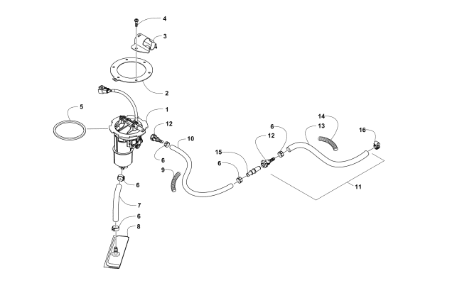 Parts Diagram for Arctic Cat 2017 ZR 6000 R SX SNOWMOBILE FUEL PUMP ASSEMBLY