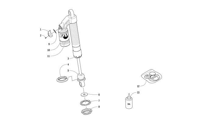 Parts Diagram for Arctic Cat 2017 M 8000 HCR 153 SNOWMOBILE FRONT SUSPENSION SHOCK ABSORBER