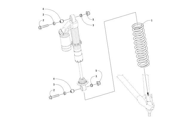 Parts Diagram for Arctic Cat 2017 M 8000 HCR 153 SNOWMOBILE FRONT SHOCK ABSORBER ASSEMBLY