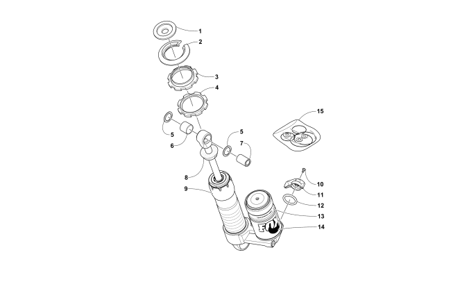 Parts Diagram for Arctic Cat 2017 M 8000 HCR 153 SNOWMOBILE REAR SUSPENSION FRONT ARM SHOCK ABSORBER