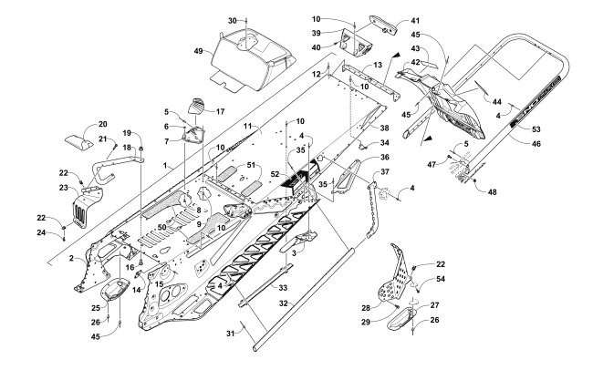 Parts Diagram for Arctic Cat 2017 ZR 9000 SNO PRO 137 SNOWMOBILE TUNNEL, REAR BUMPER, AND SNOWFLAP ASSEMBLY