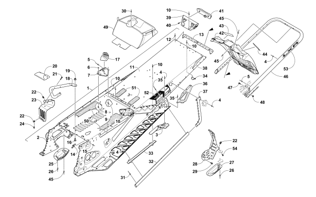 Parts Diagram for Arctic Cat 2017 ZR 9000 LXR 137 SNOWMOBILE TUNNEL, REAR BUMPER, AND SNOWFLAP ASSEMBLY