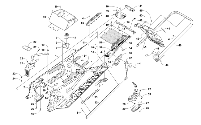 Parts Diagram for Arctic Cat 2017 XF 9000 CROSS COUNTRY 137 SNOWMOBILE TUNNEL, REAR BUMPER, AND SNOWFLAP ASSEMBLY