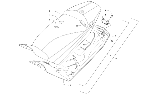 Parts Diagram for Arctic Cat 2017 ZR 9000 LTD 129 SNOWMOBILE SEAT ASSEMBLY