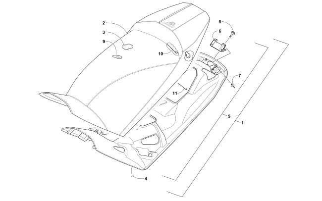 Parts Diagram for Arctic Cat 2017 ZR 9000 LXR 137 SNOWMOBILE SEAT ASSEMBLY