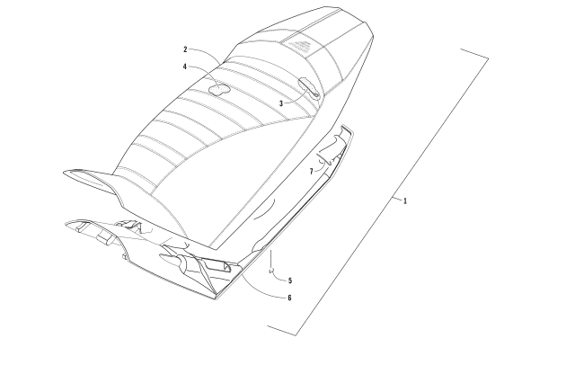 Parts Diagram for Arctic Cat 2017 ZR 6000 RS LTD ES 129 SNOWMOBILE SEAT ASSEMBLY