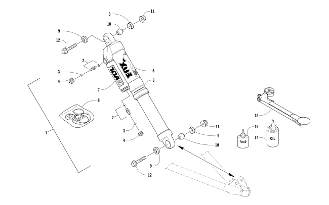 Parts Diagram for Arctic Cat 2018 M 9000 KING CAT 162 EARLY BUILD SNOWMOBILE FRONT SUSPENSION SHOCK ABSORBER ASSEMBLY