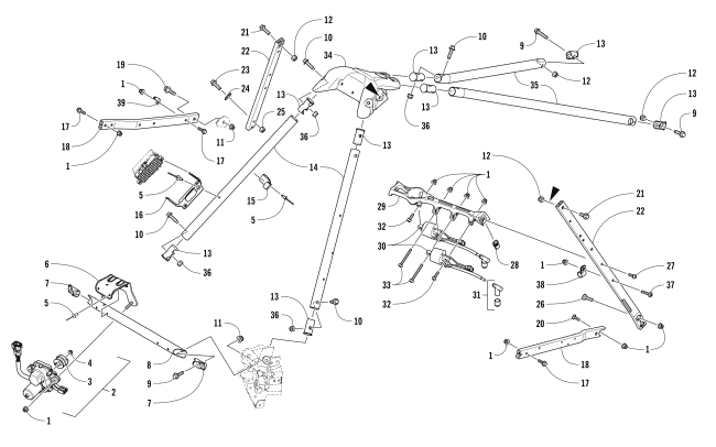 Parts Diagram for Arctic Cat 2018 ZR 8000 SNO PRO ES 137 EARLY RELEASE SNOWMOBILE STEERING SUPPORT ASSEMBLY